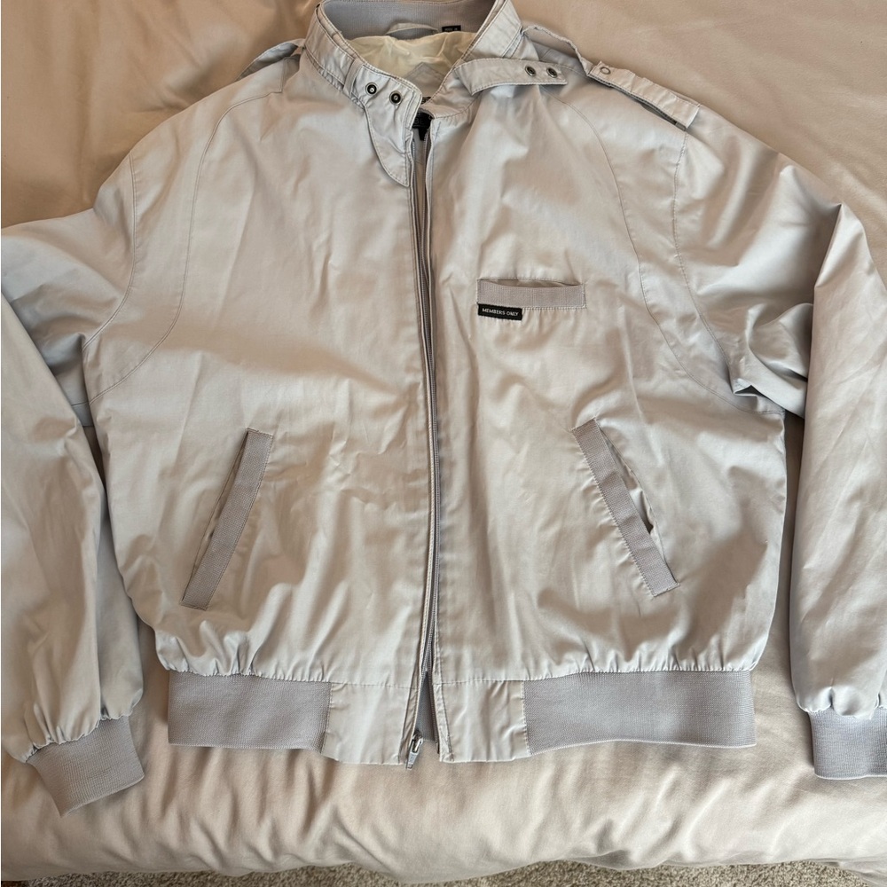 Members Only Gray Windbreaker Jacket